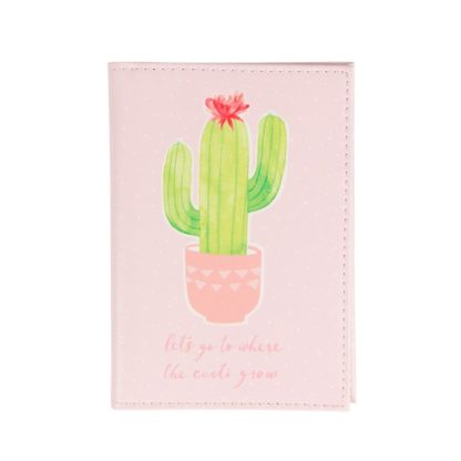 Etui na paszport i karty Pastel Cactus