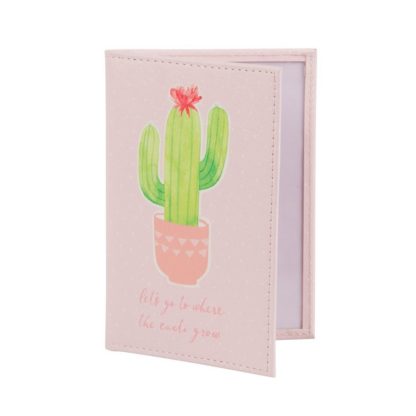 Etui na paszport i karty Pastel Cactus